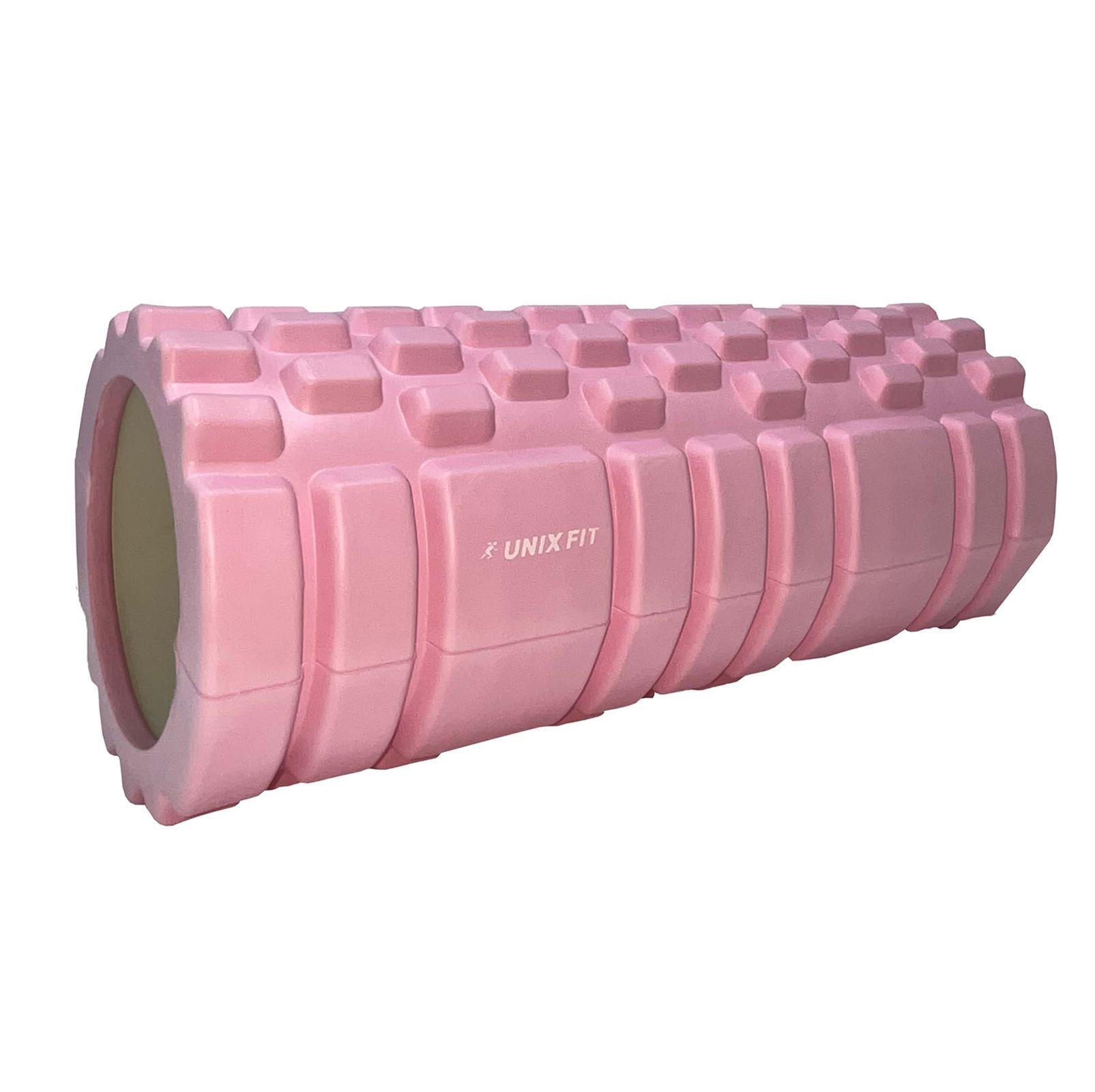 Ролик массажный для йоги и фитнеса UNIX Fit 45 см, розовый
